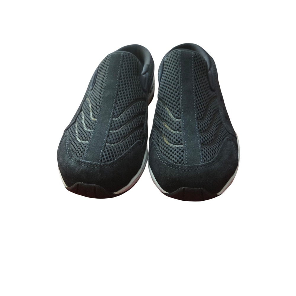 Easy Spirit Traveltime Navy Blue Mesh Suede Slip On Mules Clogs Walking Shoes 8